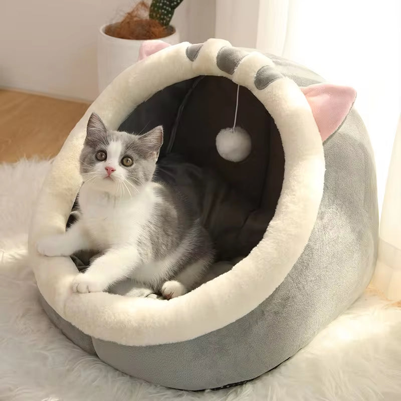 Cave Bed for Pets - Comfortable, Foldable & Washable