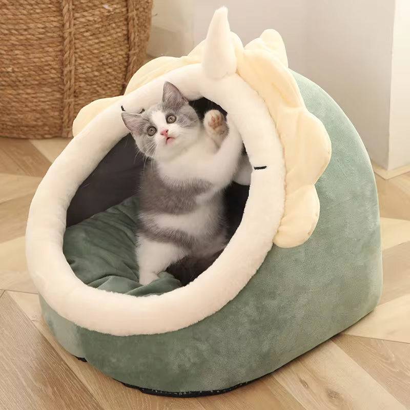 Cave Bed for Pets - Comfortable, Foldable & Washable