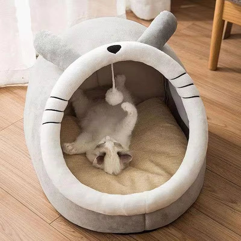 Cave Bed for Pets - Comfortable, Foldable & Washable